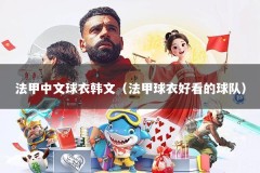 法甲中文球衣韩文（法甲球衣好看的球队）